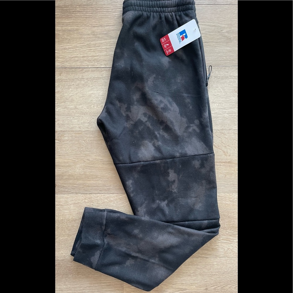 Russel Athletic Sweatpants Black Camo Drawstring Athletic Relaxed Men's Size L